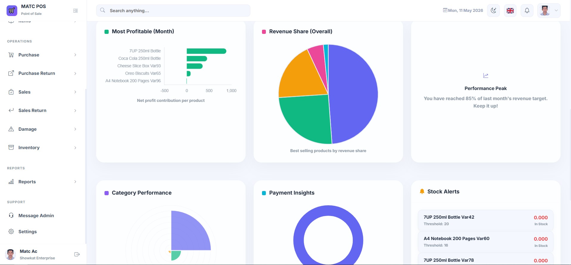 MATC POS - Inventory & Reports Module